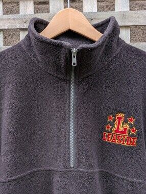 Vintage Leaside Flames Hockey Fleece Zip Up Sweatshirt Adult M KOBE Toronto
